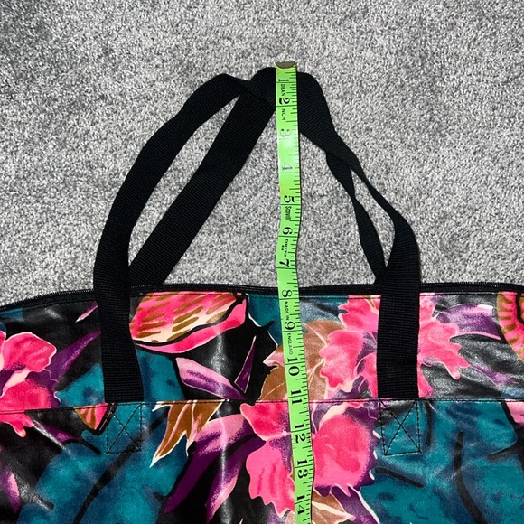 Vintage retro floral travel duffle bag - Picture 3 of 6